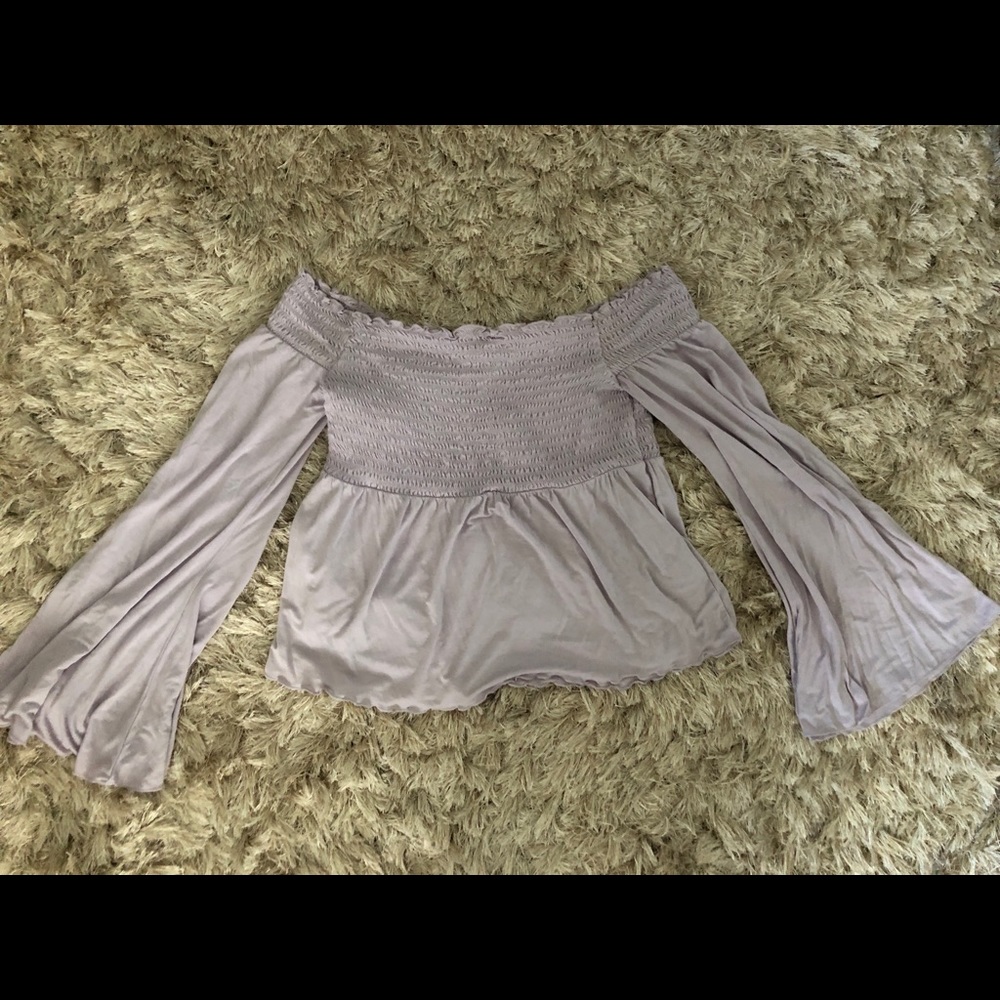 Light purple off the shoulder top (worn once)